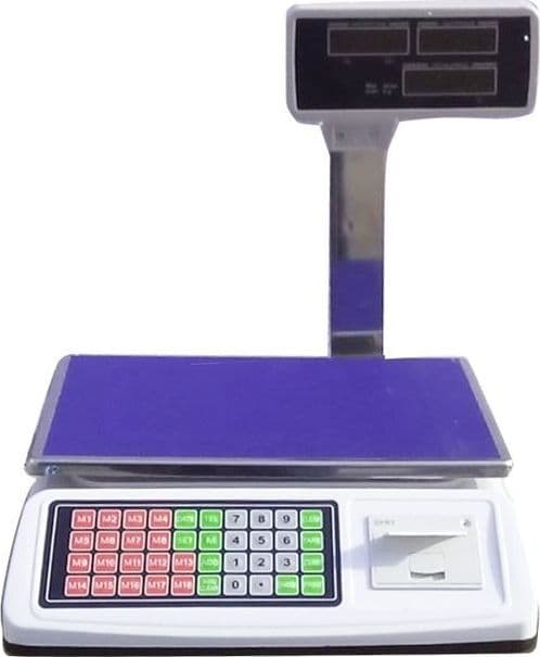 BILANCIA PROFESSIONALE DA BANCO DIGITALE MAX 50KG 5 GR CON DISPLAY CON SCONTRINO - 4