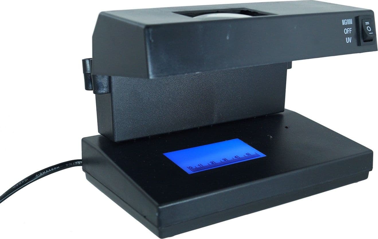 RILEVATORE SOLDI FALSI LUCE UV CONTROLLO MG NUOVE BANCONOTE EURO MONEY DETECTOR - 2