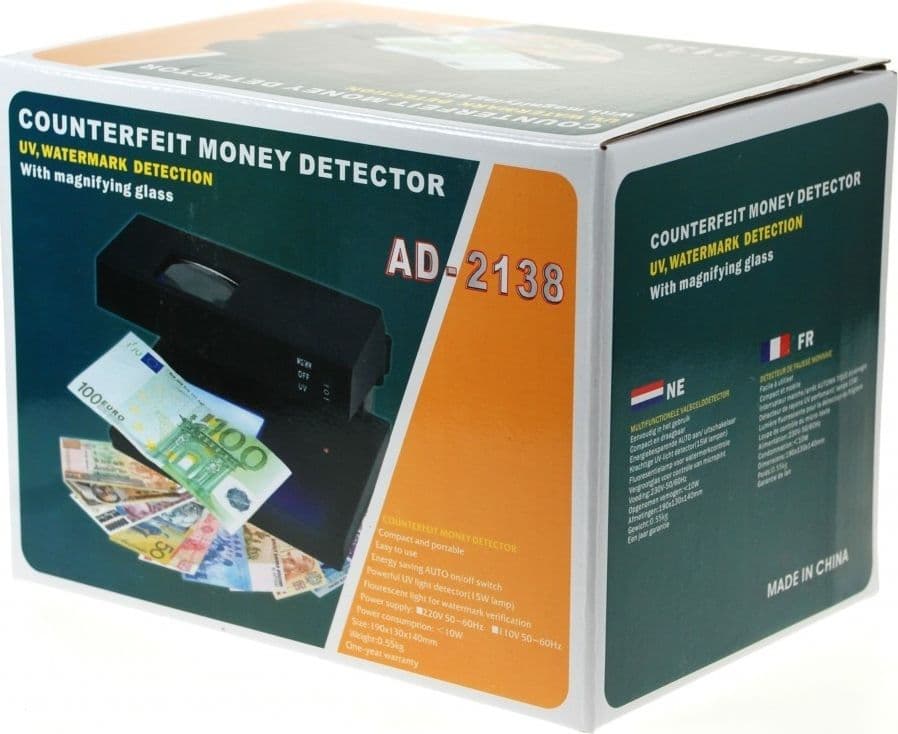 RILEVATORE SOLDI FALSI LUCE UV CONTROLLO MG NUOVE BANCONOTE EURO MONEY DETECTOR - 5