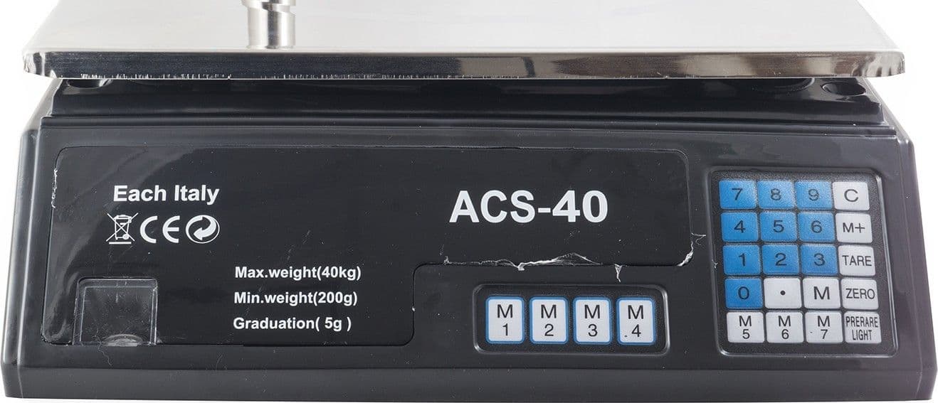 BILANCIA DIGITALE ELETTRONICA 40 KG DISPLAY LCD ELETTRONICO FRONTE RETRO PESA - 4