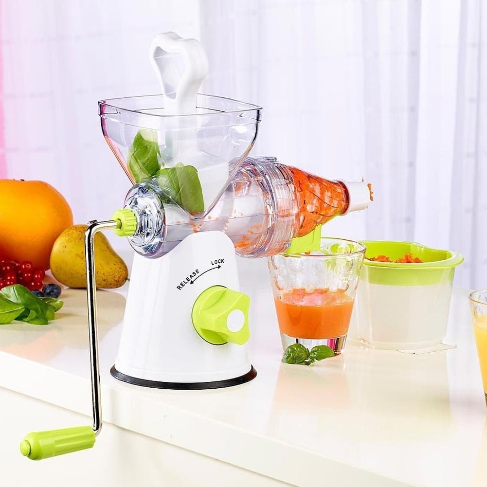 SPREMIAGRUMI MANUALE PER FRUTTA E VERDURA A MANOVELLA CENTRIFUGA SEPARA SUCCO - 2