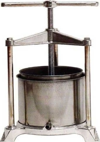 TORCHIETTO PREMITUTTO PALUMBO MEDIO PER ALIMENTI IN ALLUMINIO RACCOGLITORE INOX