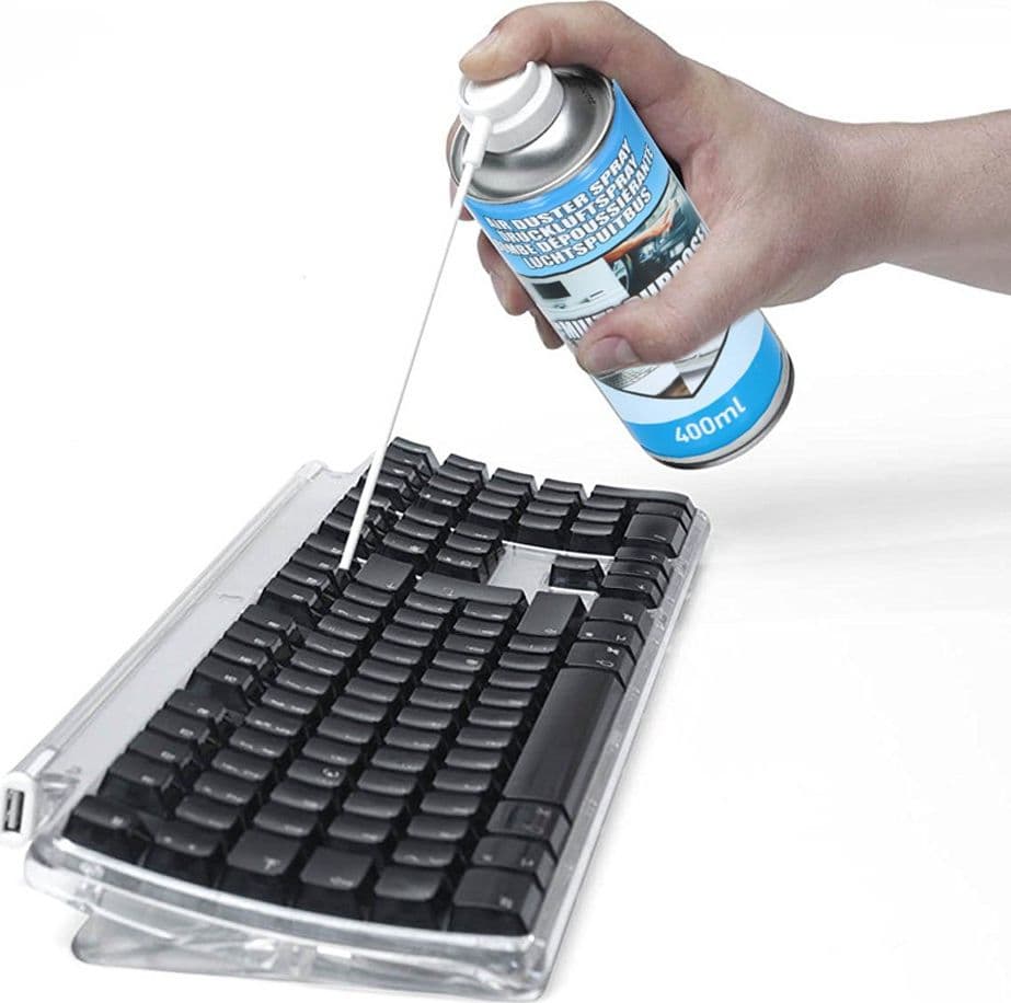 BOMBOLETTA ARIA COMPRESSA AIR DUSTER PULIZIA POLVERE TASTIERA PC COMPUTER 400ML - 2