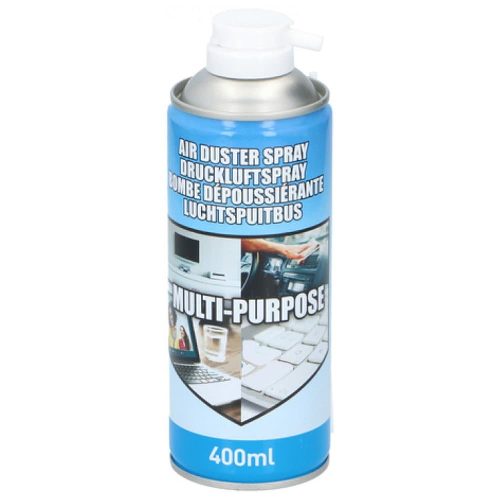 BOMBOLETTA ARIA COMPRESSA AIR DUSTER PULIZIA POLVERE TASTIERA PC COMPUTER 400ML - 3