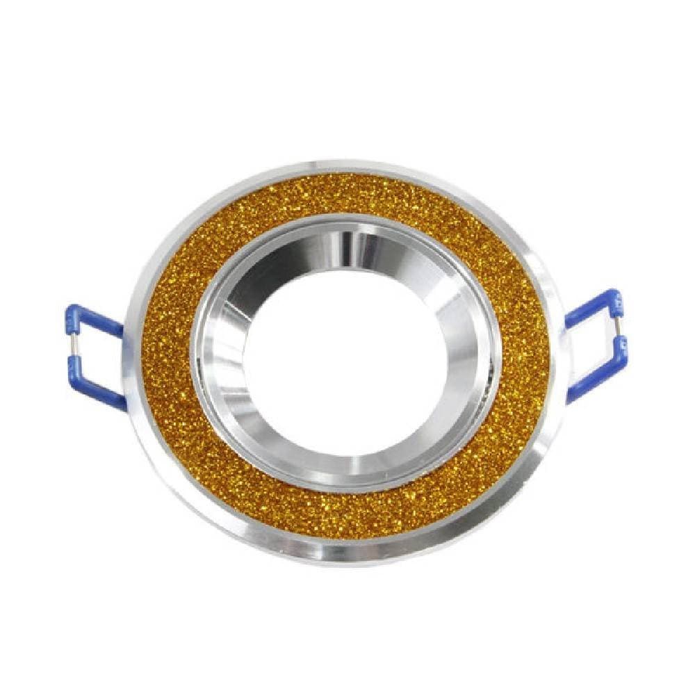 PORTA FARETTO INCASSO ORIENTABILE ACCIAIO SUPPORTO ROTONDO DECORATO GLITTER P8 - 4