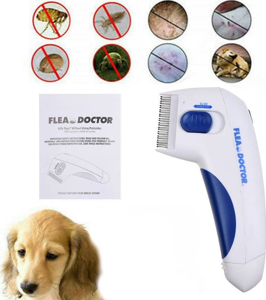 PETTINE SPAZZOLA ELETTRICA PERFETTO PER PELO GATTO CANE ANTIPULCI BATTERIE - 3