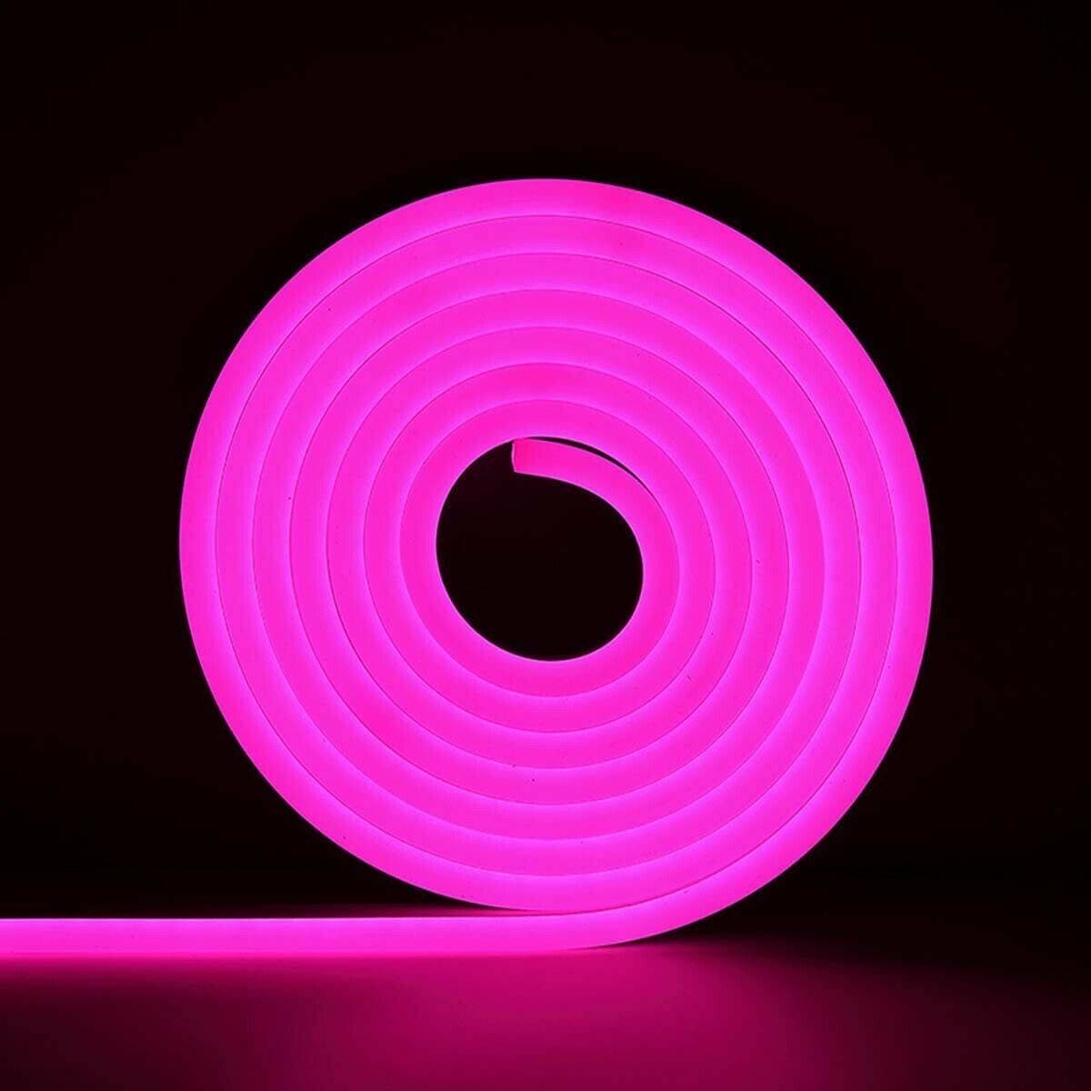 STRIP LED FLUORESCENTE EFFETTO TUBO NEON COLORATO IMPERMEABILE IN SILICONE DC12V - 13