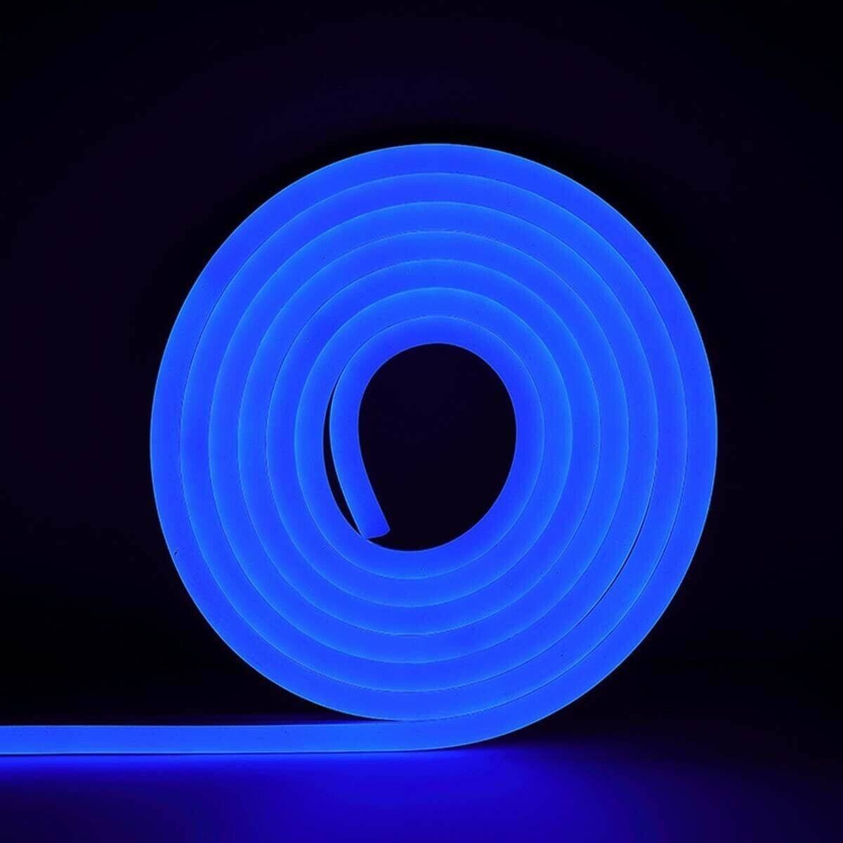 STRIP LED FLUORESCENTE EFFETTO TUBO NEON COLORATO IMPERMEABILE IN SILICONE DC12V - 16