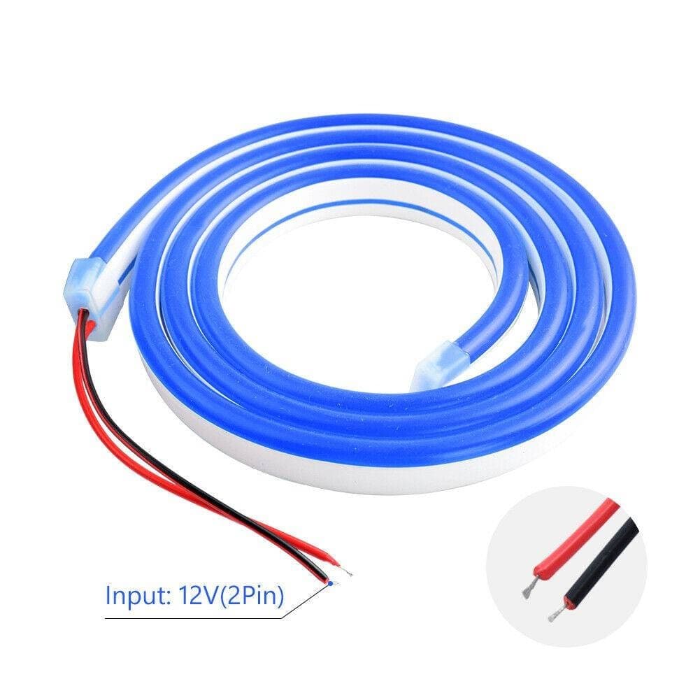 STRIP LED FLUORESCENTE EFFETTO TUBO NEON COLORATO IMPERMEABILE IN SILICONE DC12V - 3