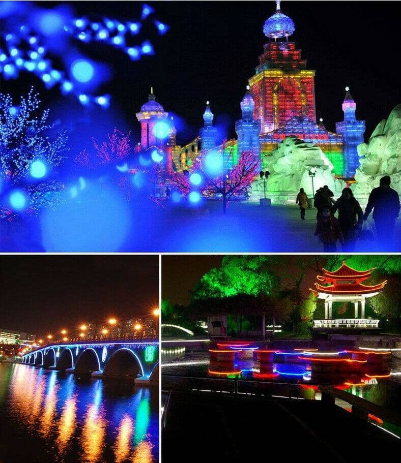 STRIP LED FLUORESCENTE EFFETTO TUBO NEON COLORATO IMPERMEABILE IN SILICONE DC12V - 8