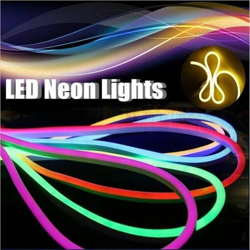 STRIP LED FLUORESCENTE EFFETTO TUBO NEON COLORATO IMPERMEABILE IN SILICONE DC12V - 9