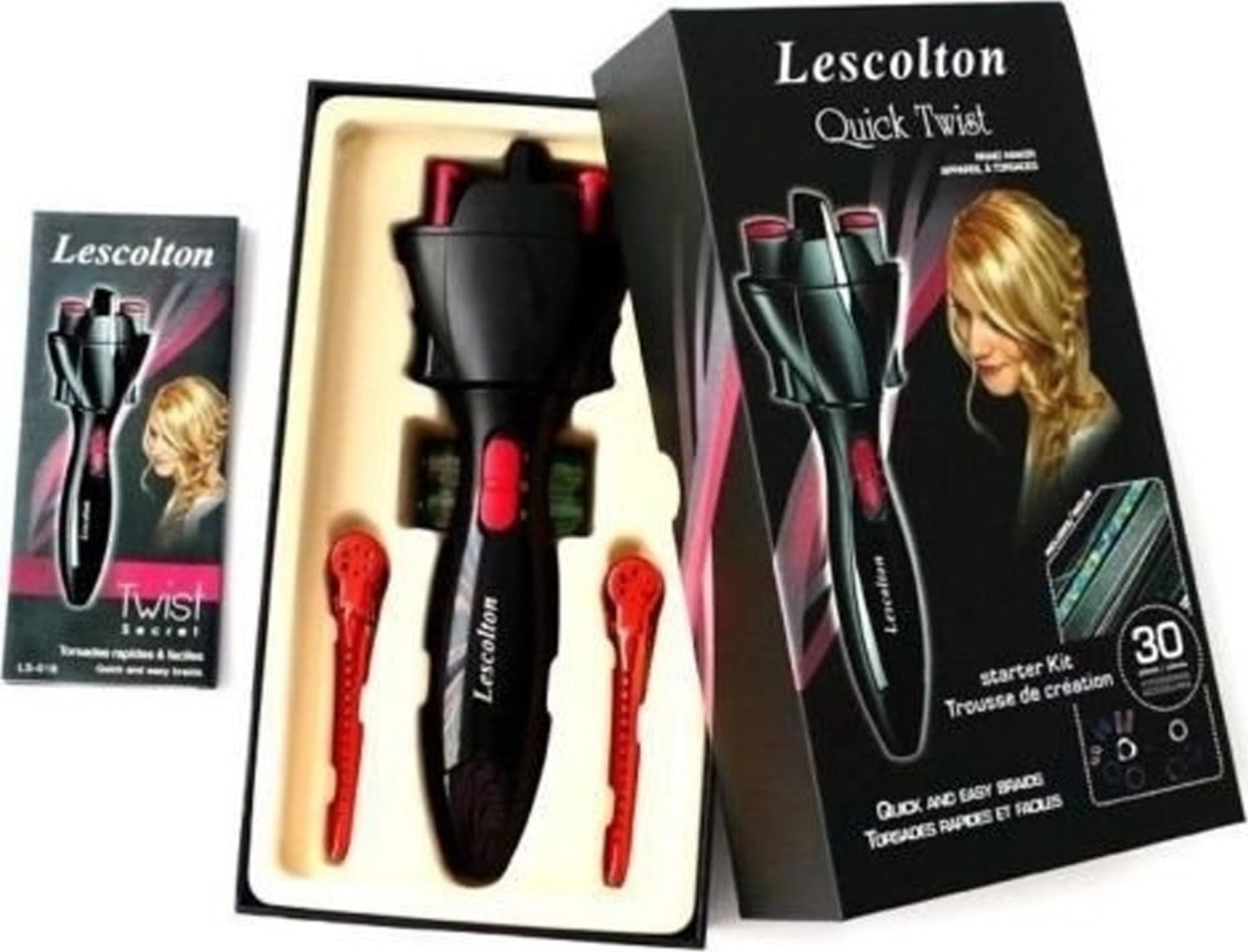 PIASTRA SPAZZOLA ROTANTE ELETTRICA QUICK TWIST CAPELLI CREA TRECCE PERFETTE - 4