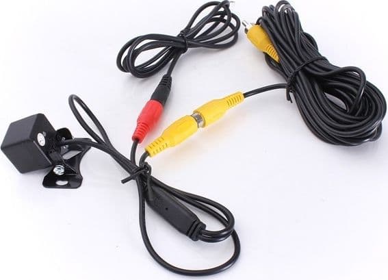 TELECAMERA RETROMARCIA RETROCAMERA CON STAFFA AUTO CAMPER SUV FILO COLORI 4 LED - 3