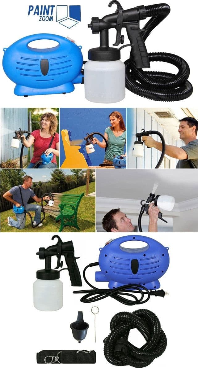 PAINT ZOOM PISTOLA A SPRUZZO PROFESSIONALE PER VERNICIARE PAINTZOOM PITTURA CASA - 5