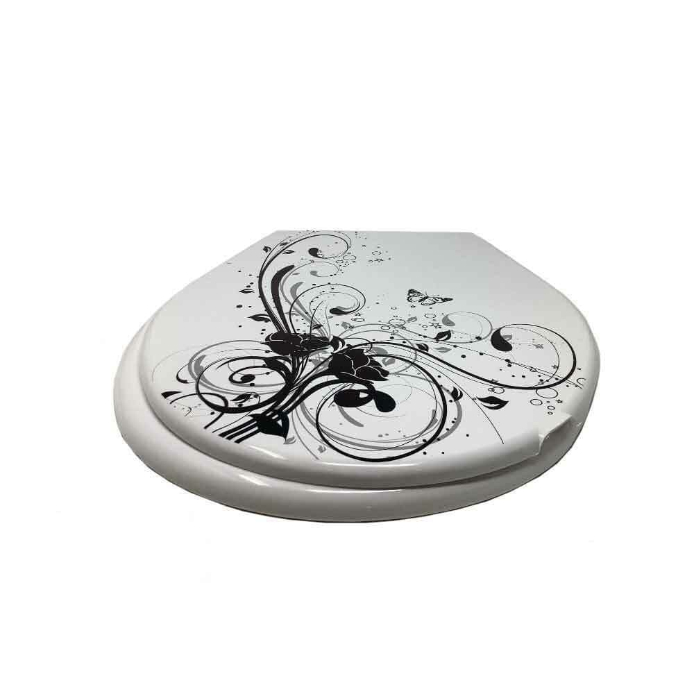 COPRIWATER IN PLASTICA RESISTENTE TAVOLETTA WC 44X36.5 CM FANTASIA FIORI - 2