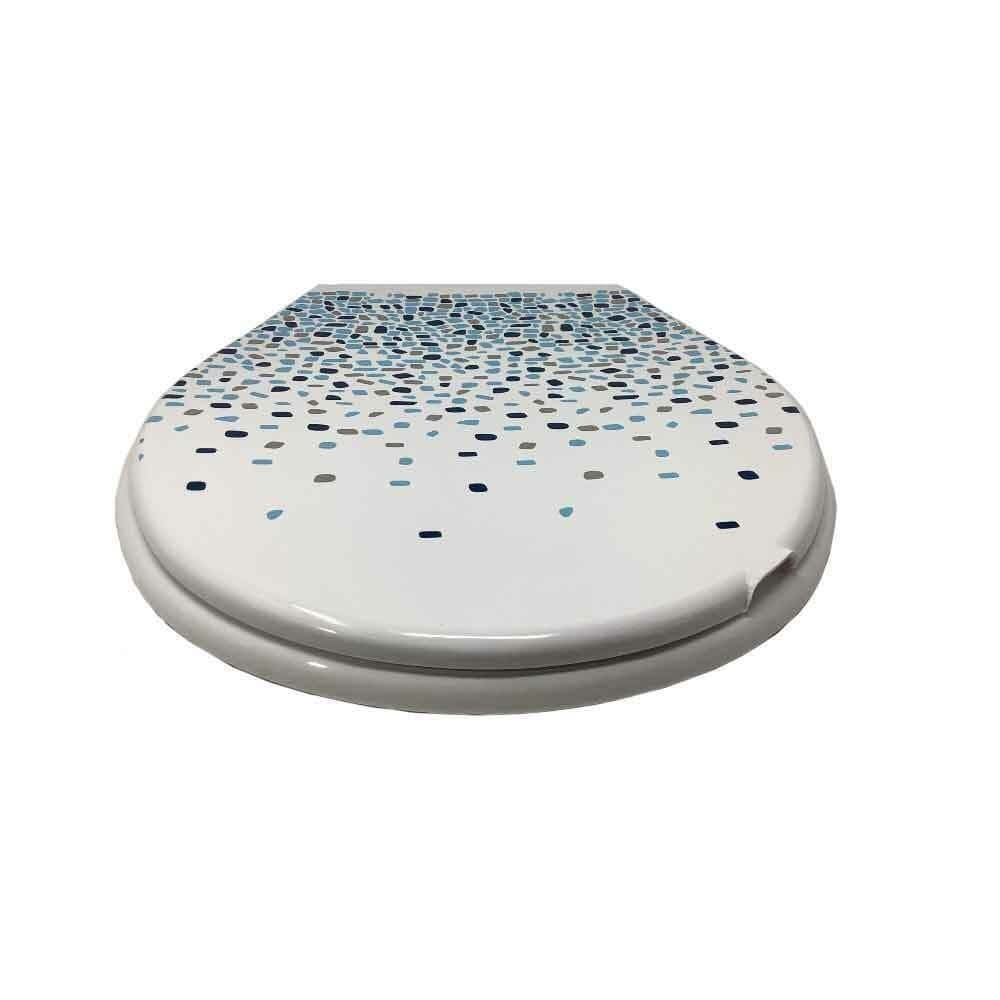 COPRIWATER IN PLASTICA RESISTENTE TAVOLETTA WC 44X36.5 CM FANTASIA MOSAICO - 4