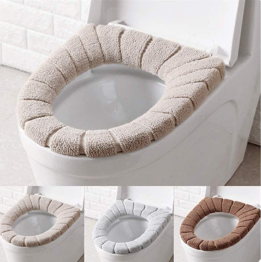 COPRIWATER UNIVERSALE IN TESSUTO FIORI ANTIBATTERICO TAVOLETTA BAGNO COPRI WATER - 2