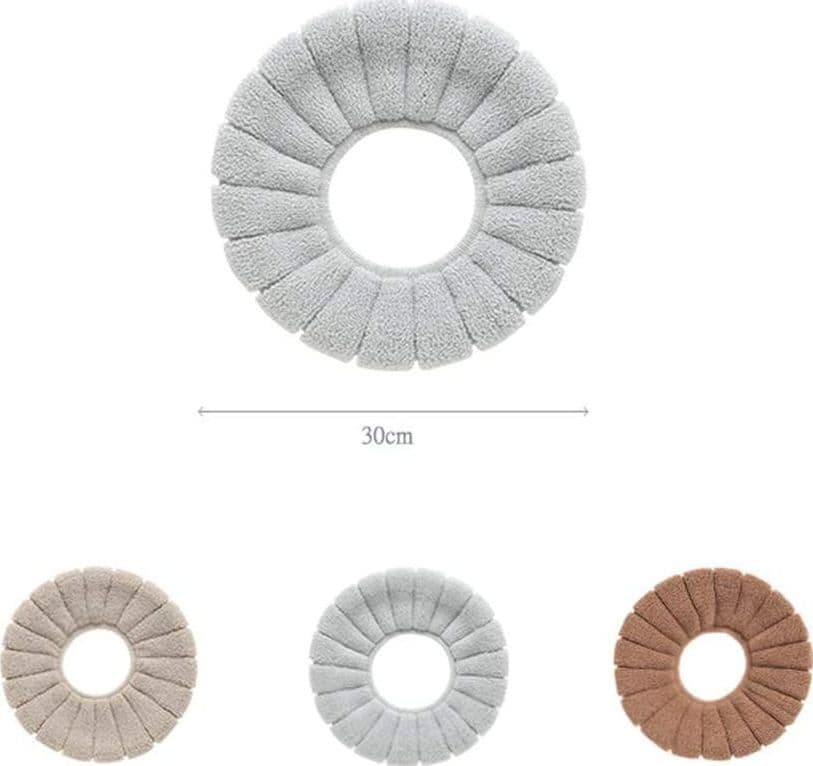 COPRIWATER UNIVERSALE IN TESSUTO FIORI ANTIBATTERICO TAVOLETTA BAGNO COPRI WATER - 5