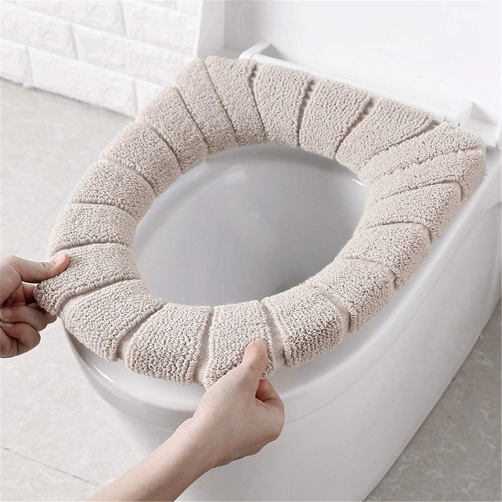 COPRIWATER UNIVERSALE IN TESSUTO FIORI ANTIBATTERICO TAVOLETTA BAGNO COPRI WATER - 6