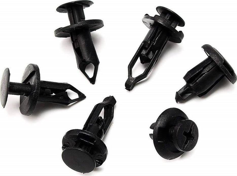 KIT 200 PZ PLASTICA TRIM CLIP RIVETTI CLIP FERMI DI SPINTA PER AUTO PARAURTI - 2
