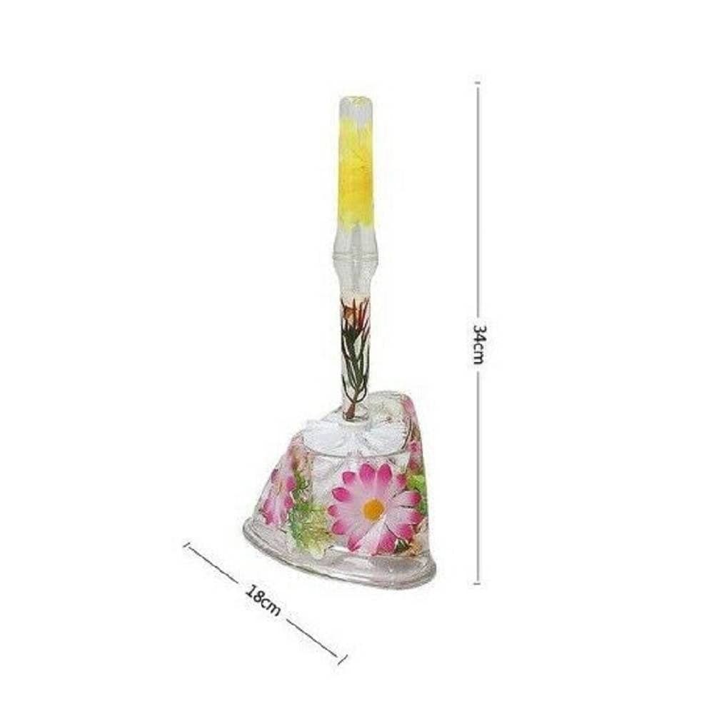 SCOPINO WC PORTA SCOPINO DECORATO FIORI PORTASCOPINO BAGNO ACCESSORIO 52373 - 2