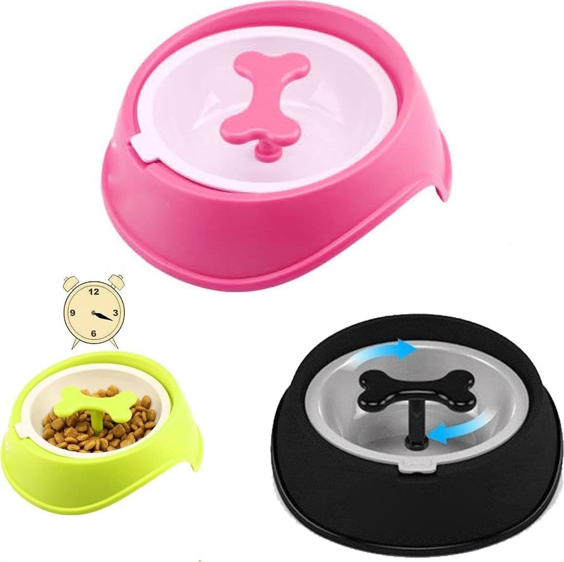 CIOTOLA SPORT 007 PLASTICA 0.65L OSSO ROTAZIONE 360 GRADI CANE GATTO ANIMALI
