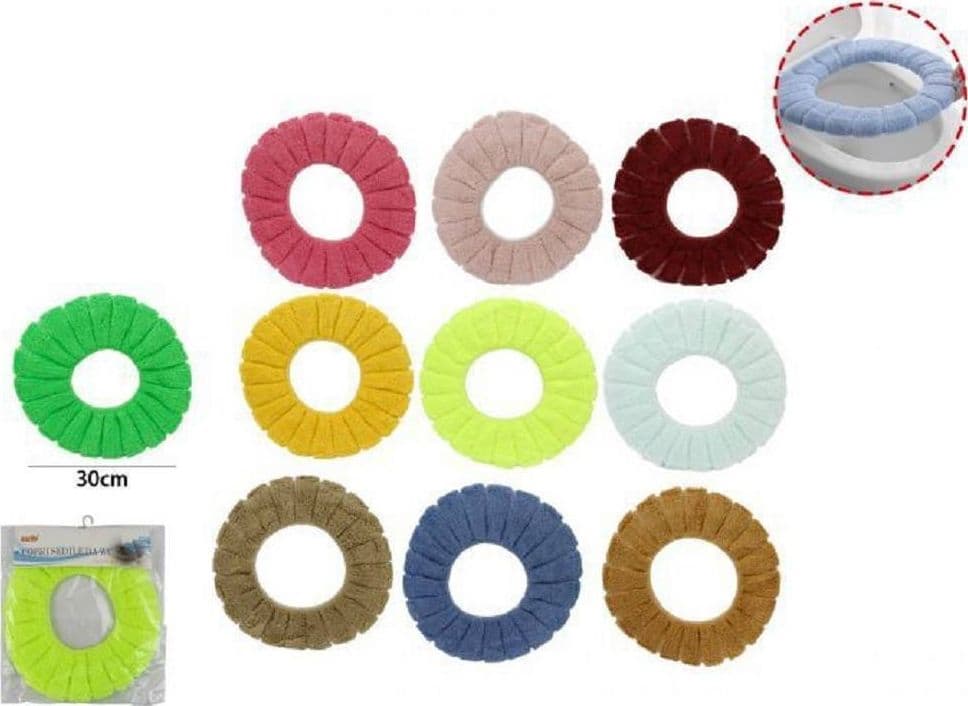 CUSCINO TAPPETINO COPRI WATER SEDUTA CERCHIO COPERTURA MORBIDA WC COLORATO 59839 - 2