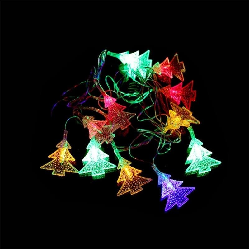 CATENA LUMINOSA 20 LED LUCI MULTICOLOR ALBERO A BATTERIA LAMPADINE LUCCIOLE - 2