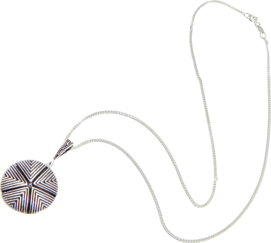 Collana Sa Pintadera in Argento Brunito - Simbolo Sardo - 2