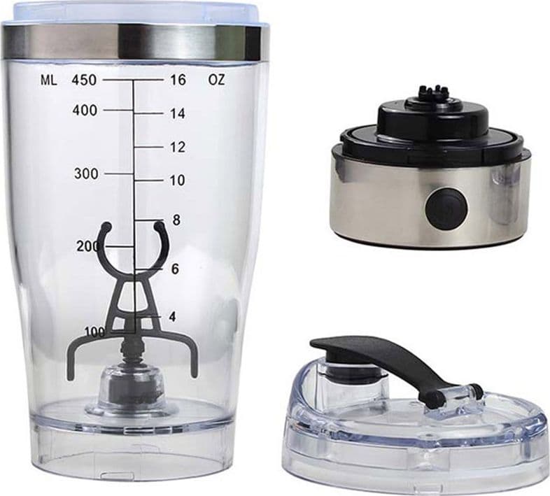 SHAKER FRULLATORE A BATTERIE MIXER PORTATILE PER PROTEINE INTEGRATORI PALESTRA - 4