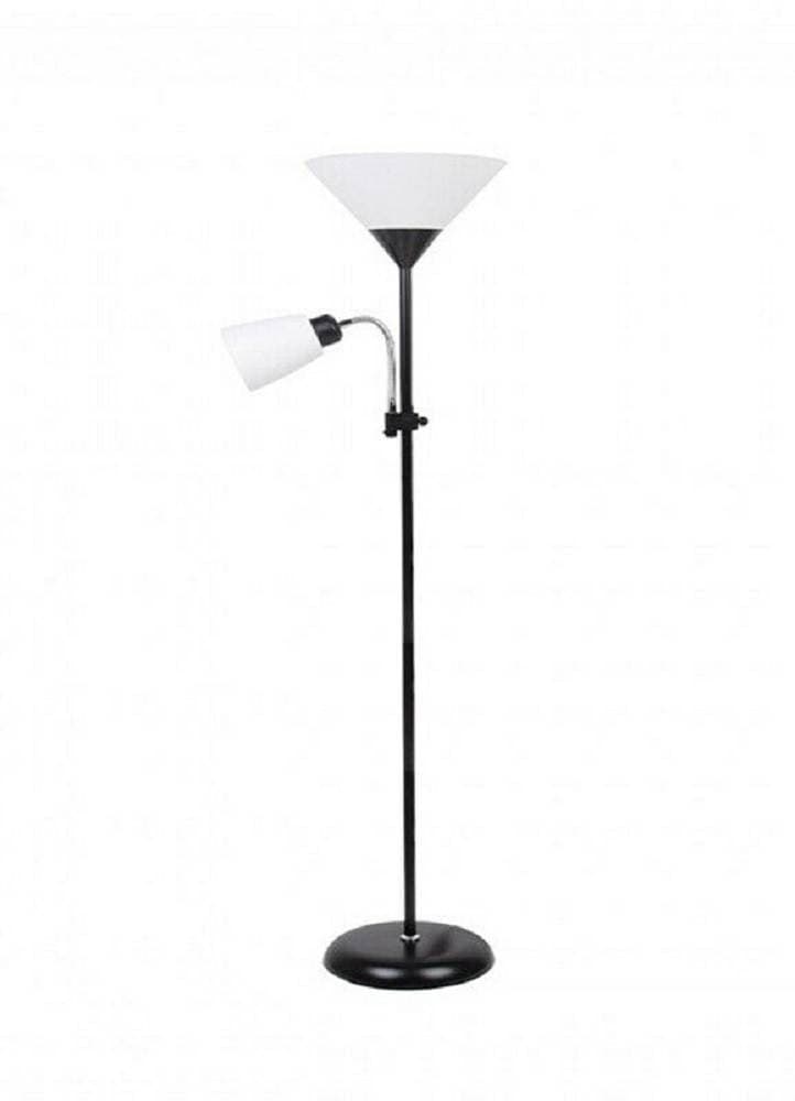 LAMPADA PIANTANA DA TERRA 180CM 2 BRACCI PARALUME LUCE ORIENTABILE CASA UFFICIO - 8