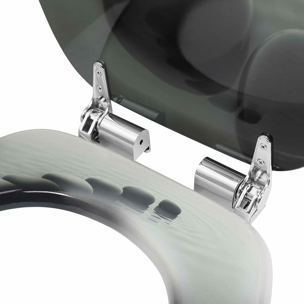 COPRIWATER UNIVERSALE CON STAMPA PIETRE ZEN COPRI TAVOLETTA WC BAGNO LEGNO MDF - 6