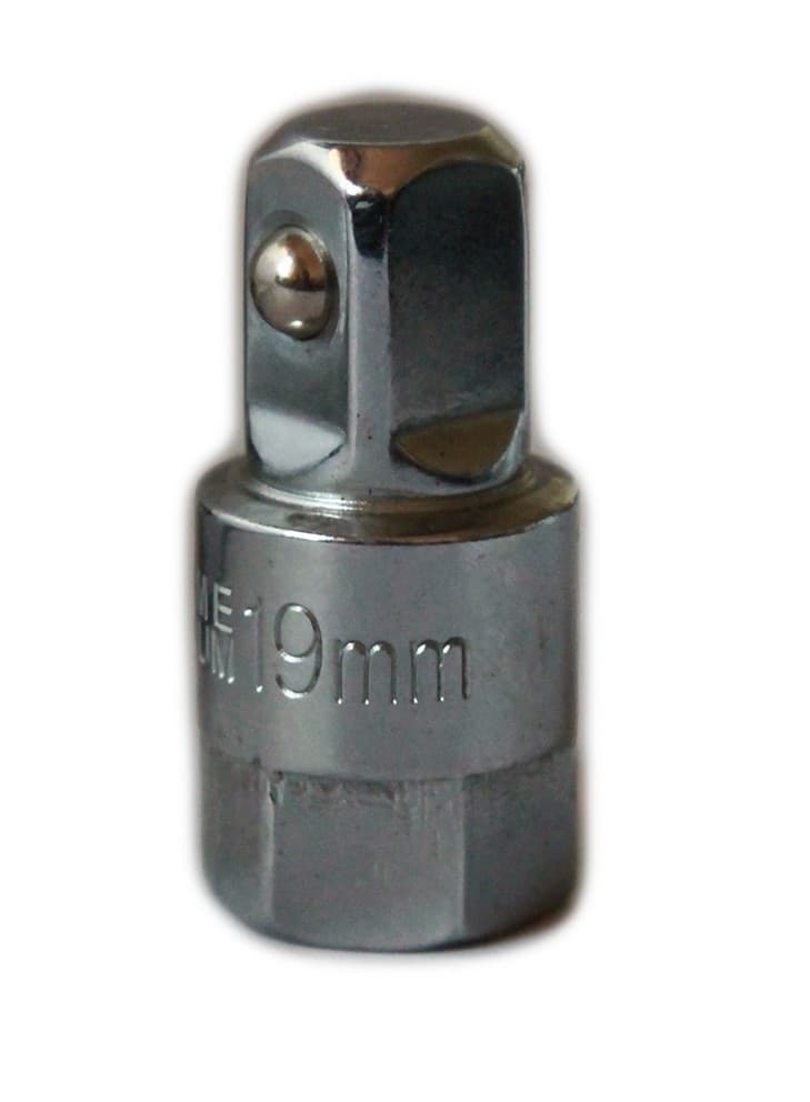CHIAVE COMBINATA CRICCHETTO REVERSIBILE FISSA A STELLA 19mm 17-19mm ADATTATORE - 2