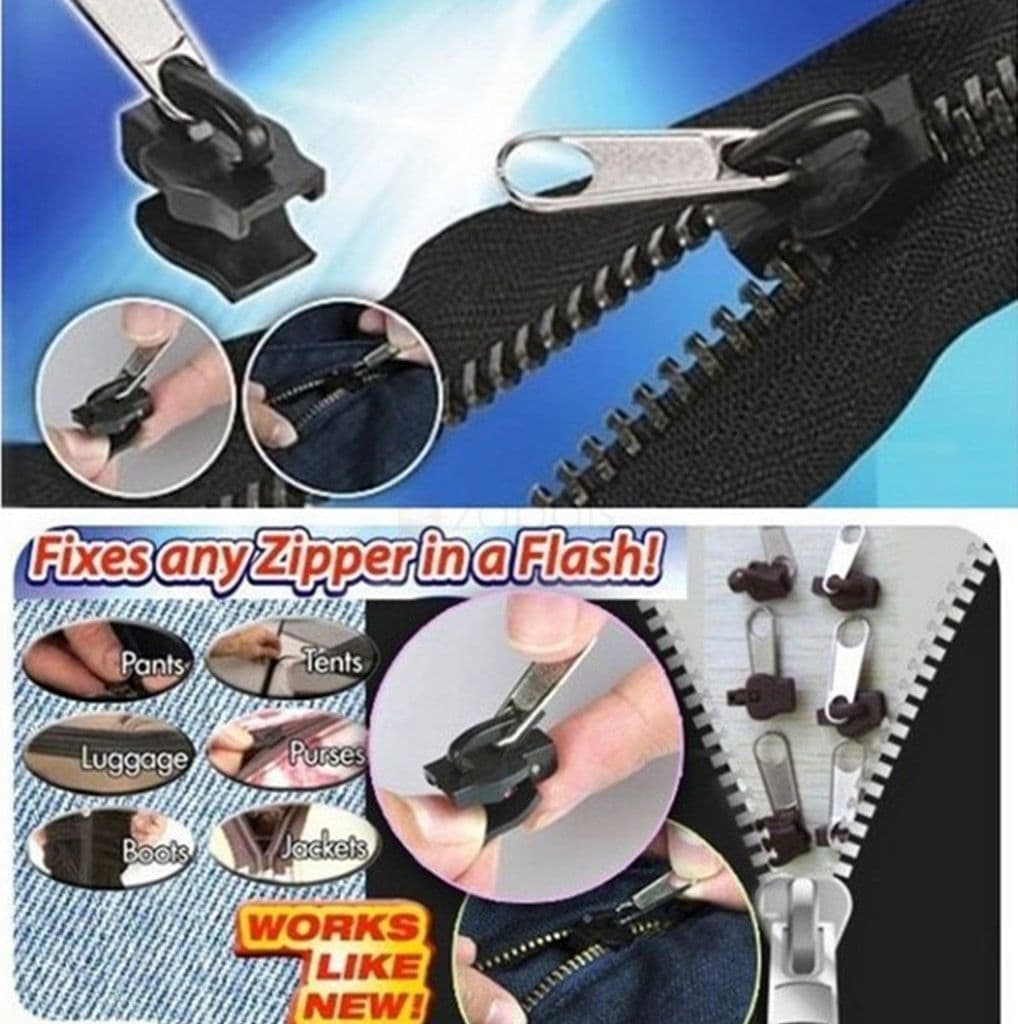 ZIP CERNIERA UNIVERSALE 6 PEZZI 3 DIMENSIONI RIPARAZIONE IMMEDIATA FIX ZIPPER - 3