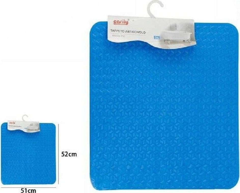 TAPPETO TAPPETINO IN PVC ANTISCIVOLO PER VASCA DA BAGNO DOCCIA 51 X 52 CM 59636 - 2