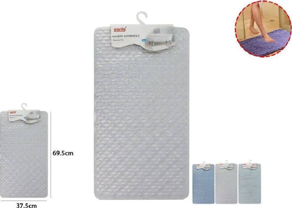 TAPPETO TAPPETINO IN PVC ANTISCIVOLO PER VASCA DA BAGNO DOCCIA 70 X 38 CM 59613 - 2