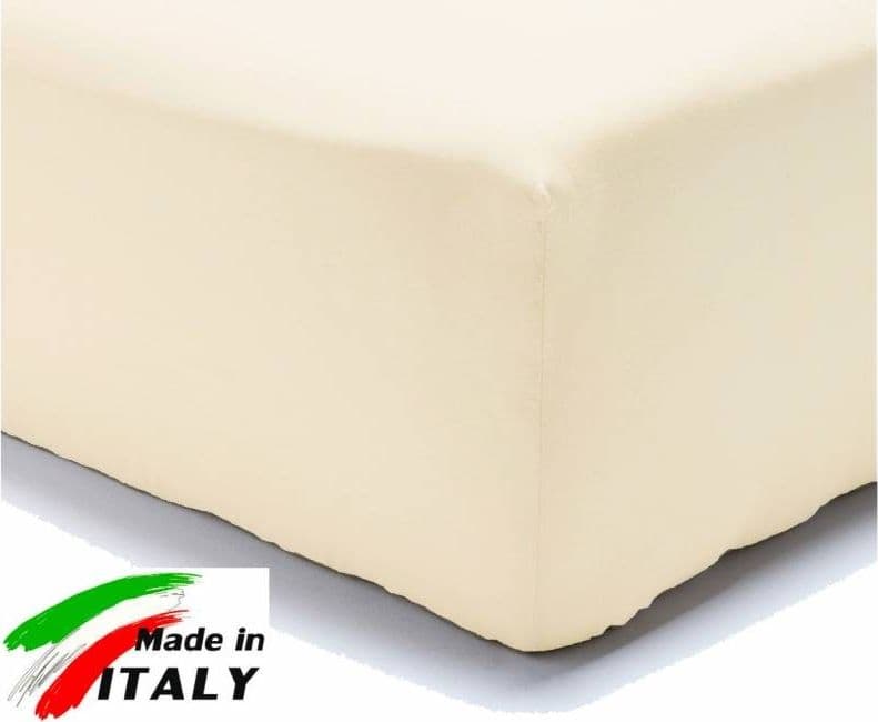 Lenzuola con Angoli elastici tinta unita letto matrimoniale Cotone - 25
