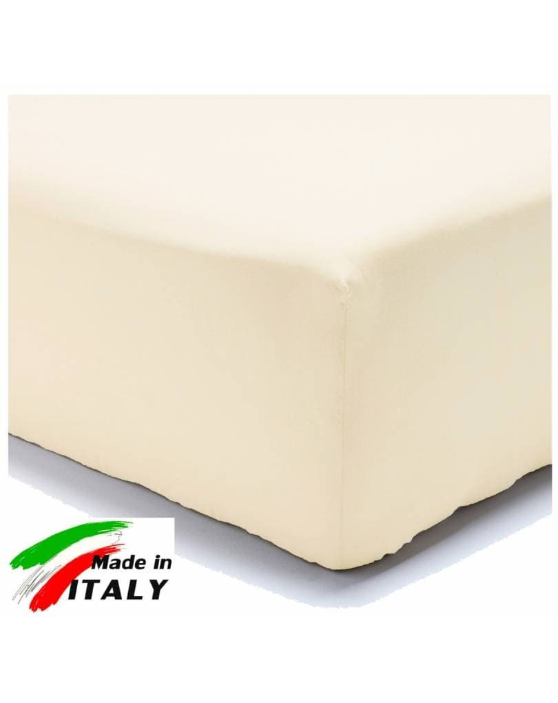 Lenzuola con Angoli elastici tinta unita letto matrimoniale Cotone - 25