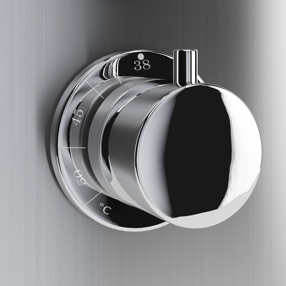 PANNELLO COLONNA DOCCIA CASCATA PIOGGIA UGELLI IDROMASSAGGIO SOFFIONE LUCI LED - 6