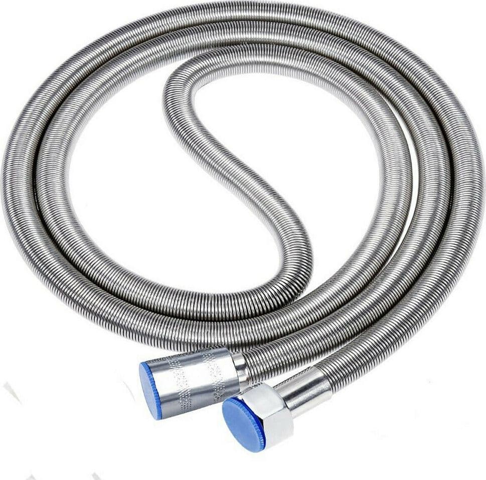 TUBO FLESSIBILE SOFFIONE DOCCINO PER DOCCIA VASCA BAGNO 2.5MT IN ACCIAIO CROMATO - 3