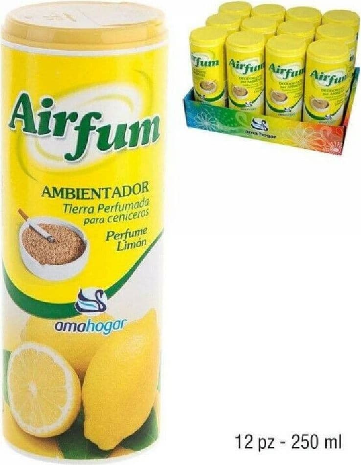 SET 12 PEZZI DEODORANTE SABBIA PROFUMATA PER POSACENERE FRAGRANZA LIMONE