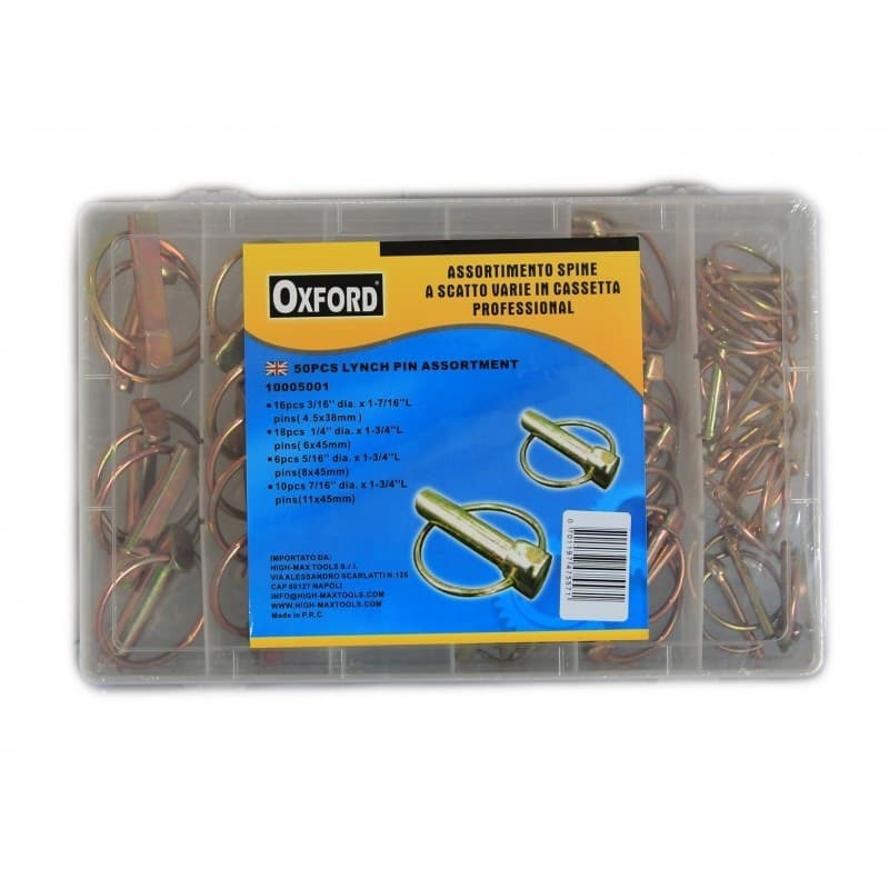 KIT SET ASSORTIMENTO 50 SPINE COPPIGLIE A SCATTO FERMI COPPIGLIE PERNI SPINOTTI - 2