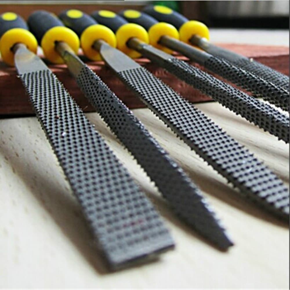 SET LIME E RASPE LIMA RASPA PER METALLO FERRO LEGNO 5 PEZZI KIT 200 MM LIMATURA - 2