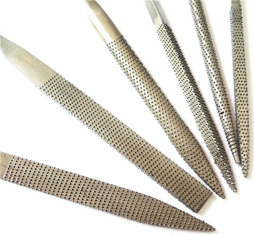 SET LIME E RASPE LIMA RASPA PER METALLO FERRO LEGNO 5 PEZZI KIT 200 MM LIMATURA - 3
