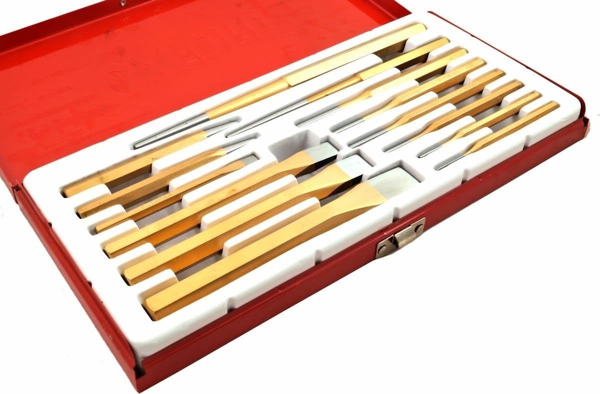 KIT SET SCALPELLI CACCIASPINE CACCIACHIODI PUNZONI 14 PZ PEZZI CACCIA CHIODI - 2