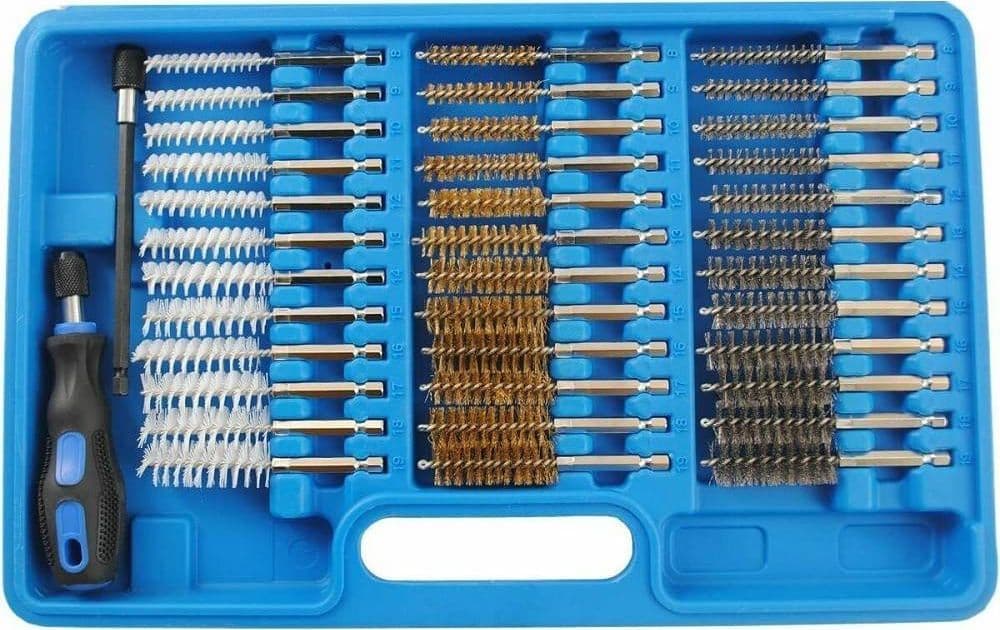 SET COMPLETO DI 38 SCOVOLI PER LA PULIZIA E LA SBAVATURA DI CILINDRI BOCCOLE - 3