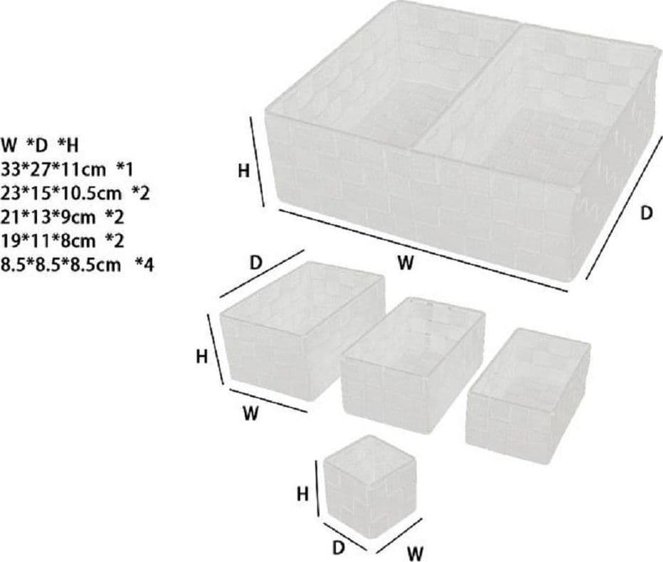 SET SCATOLE IN TESSUTO PORTA OGGETTI ORGANIZER PER BAGNO ARMADIO SCAFFALI 79153 - 2