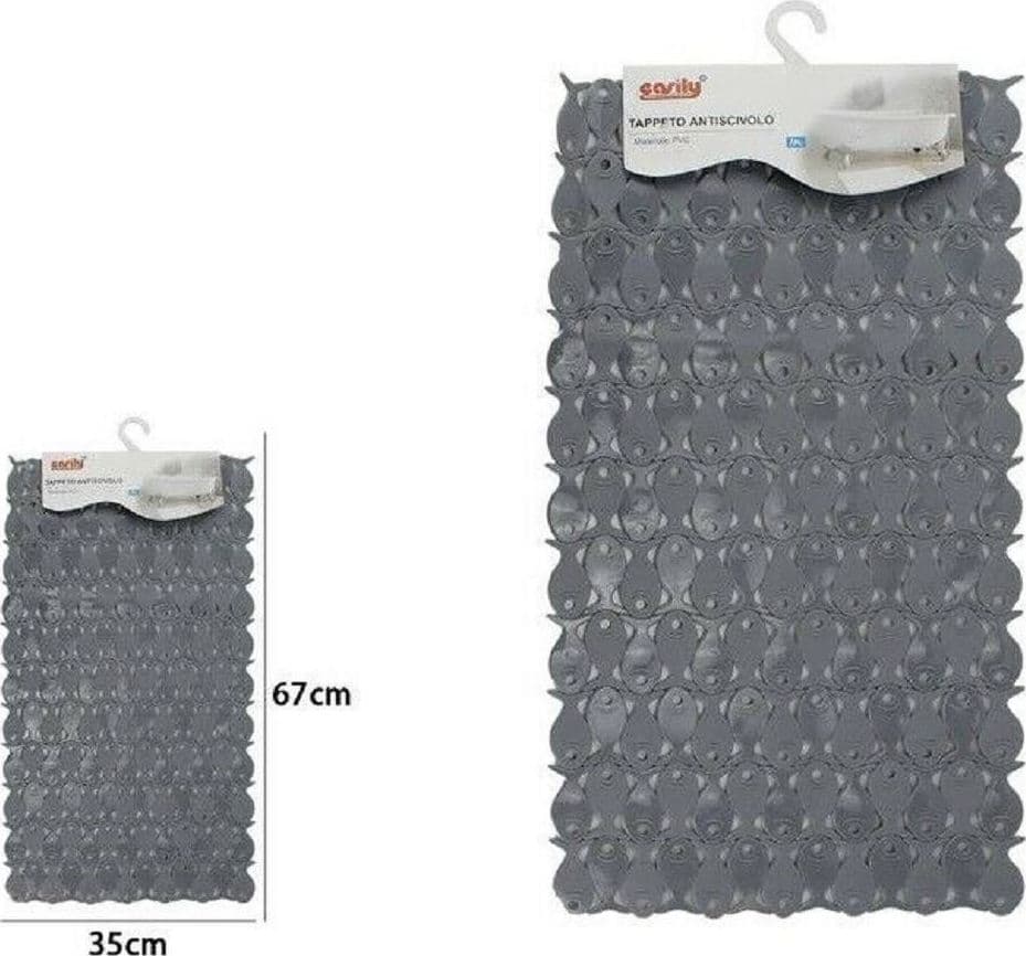 TAPPETO TAPPETINO PVC PESCIOLINI ANTISCIVOLO VASCA DA BAGNO DOCCIA 67X35CM 59624 - 2