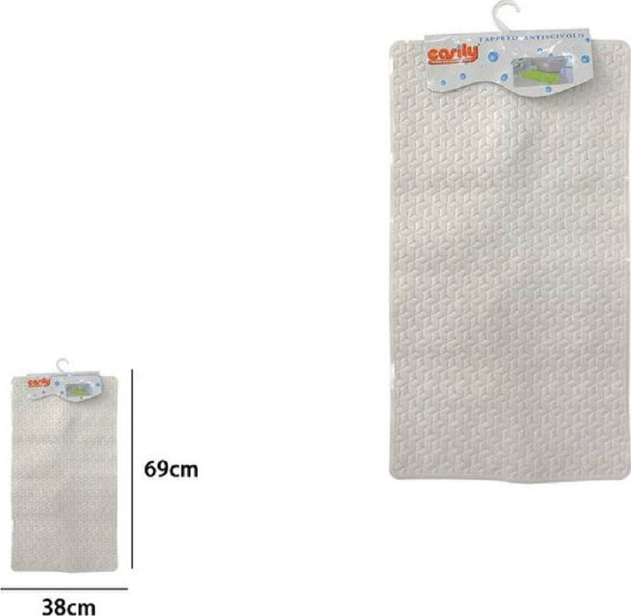 TAPPETO TAPPETINO PVC ANTISCIVOLO VASCA BAGNO DOCCIA 69X38 CM 59313 RETTANGOLARE - 2