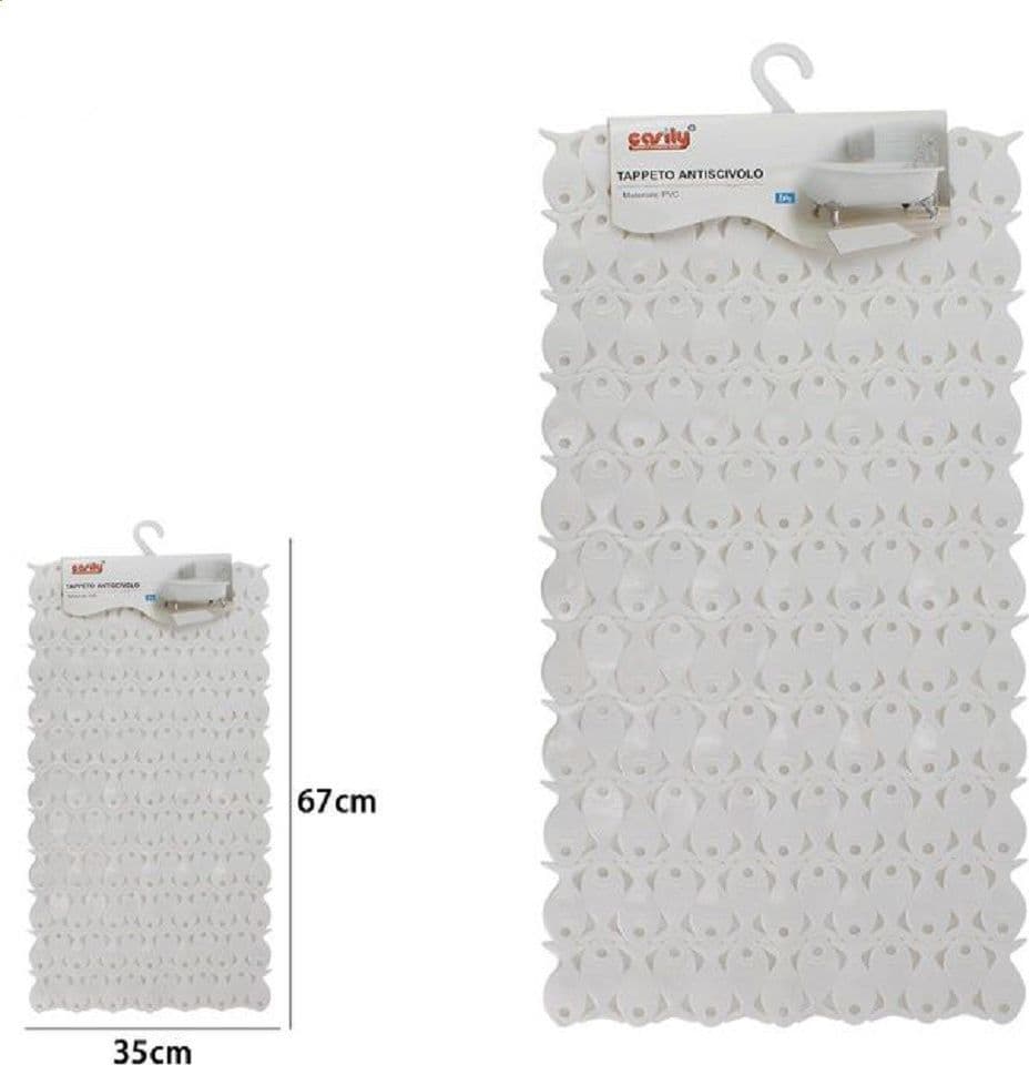 TAPPETO TAPPETINO PVC PESCIOLINI ANTISCIVOLO VASCA DA BAGNO DOCCIA 67X35CM 59622 - 2